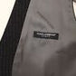 Gray Striped Wool Dress Vest Gilet