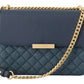Chic Denim Gold Detail Shoulder Bag