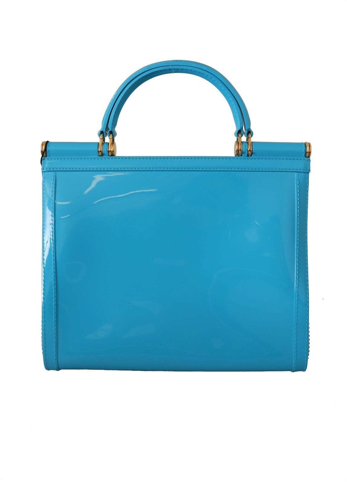 Elegant Sicily Shoulder Bag in Blue with Gold Detail