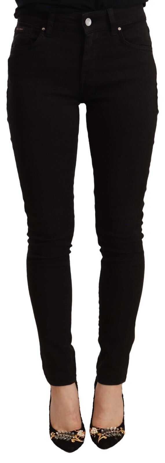 Elegant Slim-Fit Black Skinny Jeans