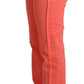 Chic Orange Mid Waist Skinny Jeans