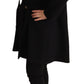 Elegant Double Breasted Black Coat