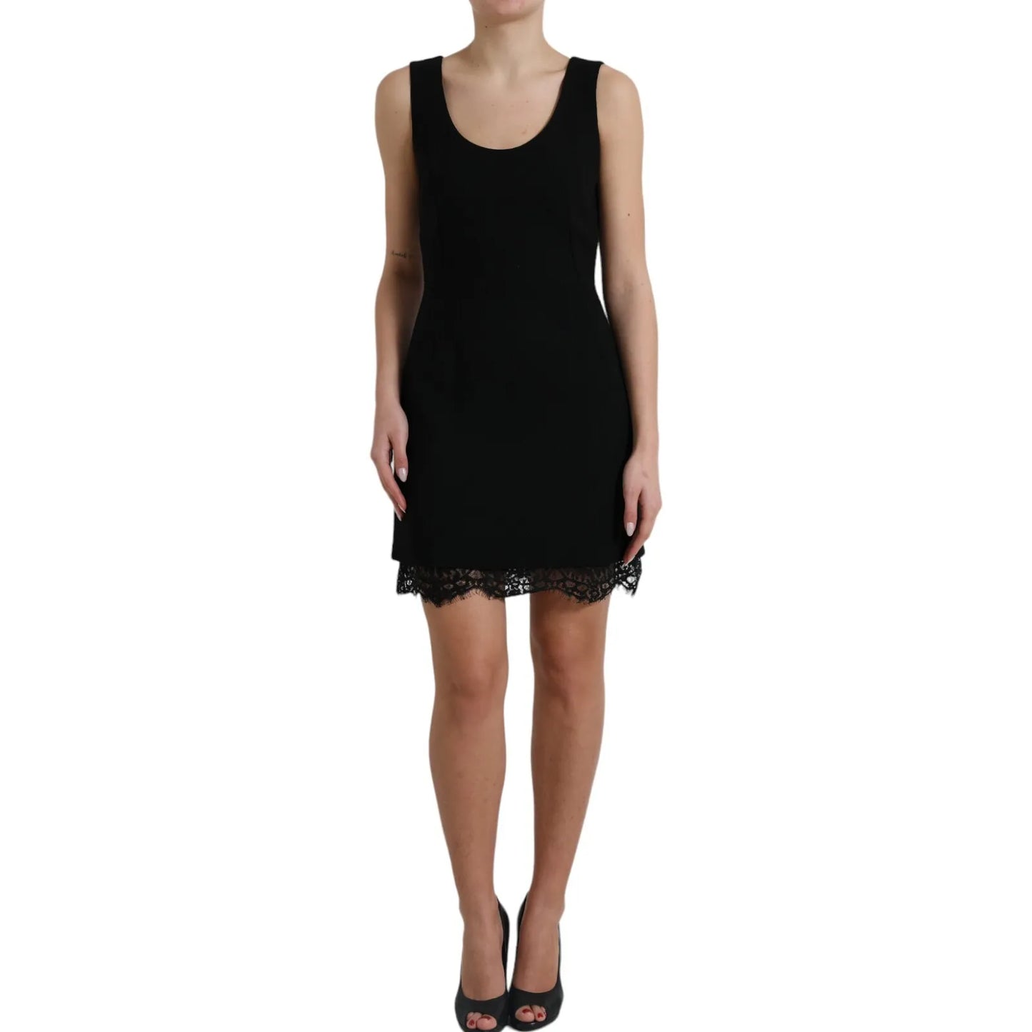 Black Lace Sheath A-line Mini SARTORIA Dress