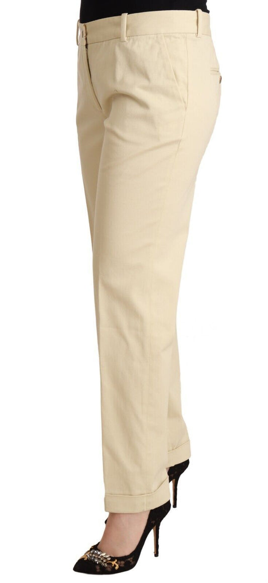 Elegant Mid Waist Tapered Trousers