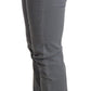 Sleek Gray Low Waist Skinny Jeans