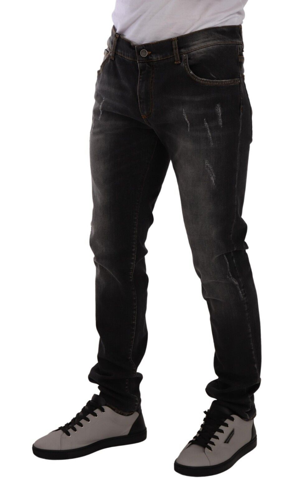 Slim Fit Gray Wash Denim Elegance