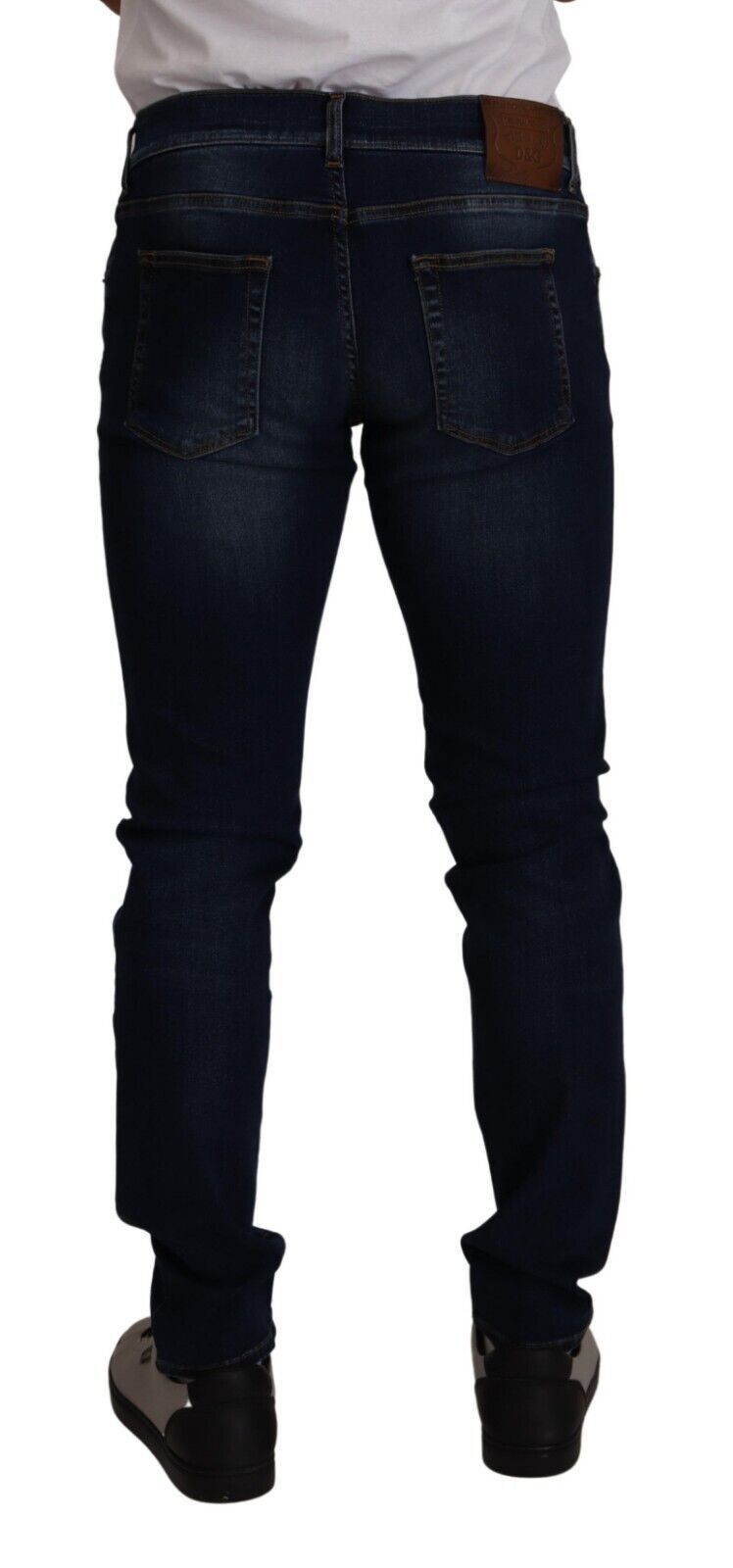 Chic Slim Fit Dark Blue Denim Jeans