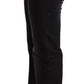 Chic Black Washed Straight Cut Jeans
