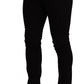 Elegant Slim Fit Black Denim Jeans