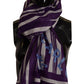 Elegant Striped Logo Cotton Scarf