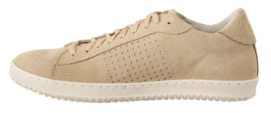 Beige Suede Low Top Sneakers - Elegance Meets Comfort