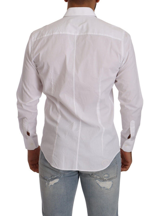 Elegant White Martini Dress Shirt