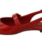 Ravishing Red Patent Leather Slingback Flats