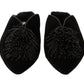 Elegant Suede Leather Embellished Flats