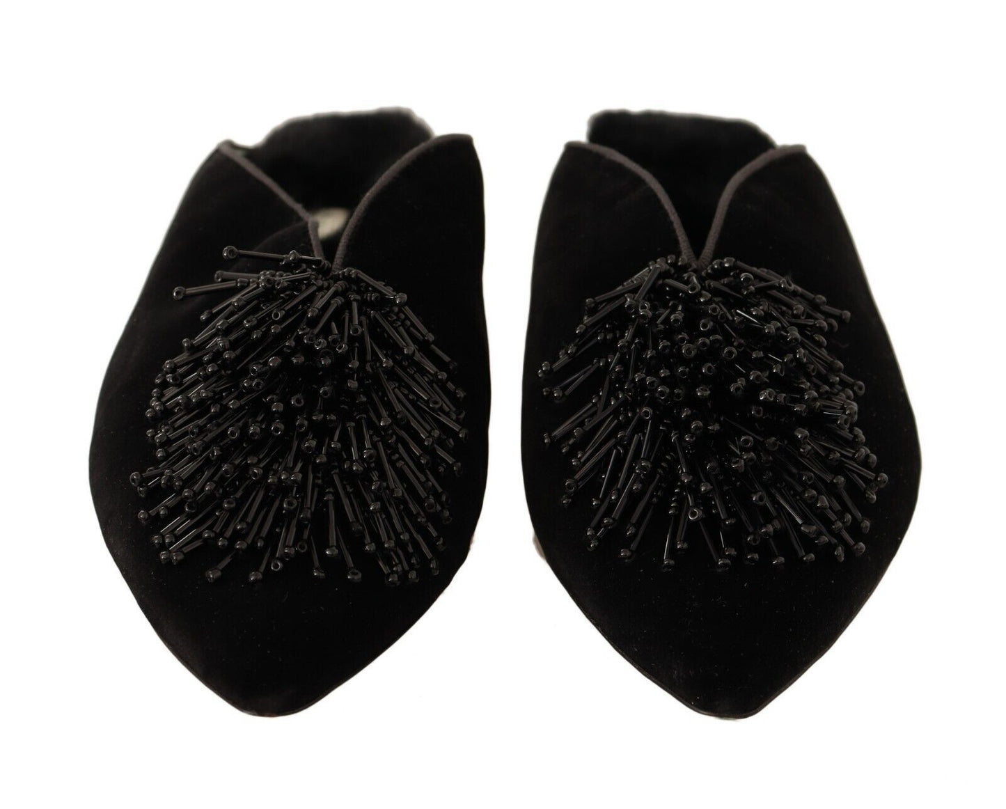 Elegant Suede Leather Embellished Flats