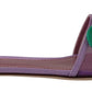 Elegant Purple Mesh Slide Flats