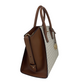 Avril Large Vanilla Signature Leather Top Zip Satchel Crossbody Bag