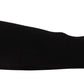 Black Knitted Fingerless Elbow Length Gloves