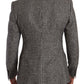 Gray Wool Double Breasted Jacket Coat Blazer