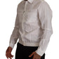 White Cotton Button Down Men Collared Shirt