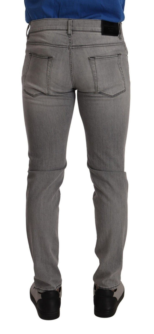 Sleek Washed Grey Slim Fit Denim