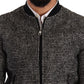 Elegant Houndstooth Bomber Jacket