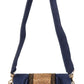 Chic Suede Shoulder Handbag with Gold Applique