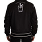 Sleek Full Zip Black Sweater