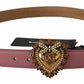 Regal Heart Buckle Patent Leather Belt