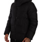Elegant Black Parka Hooded Jacket
