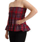 Multicolor Chekered Sleevelesss Tank Top