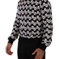 Black White Cotton DG Mania Logo Pullover Sweater