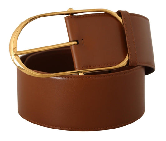 Elegant Gold Buckle Leather Belt