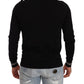 Sleek Black Virgin Wool Pullover Sweater
