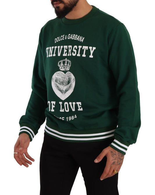 Green University Of Love Pullover Sweater