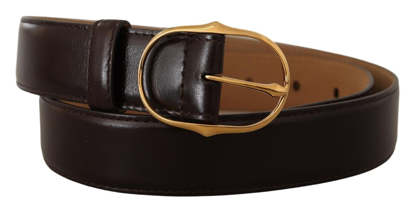 Elegant Gold Buckle Leather Belt