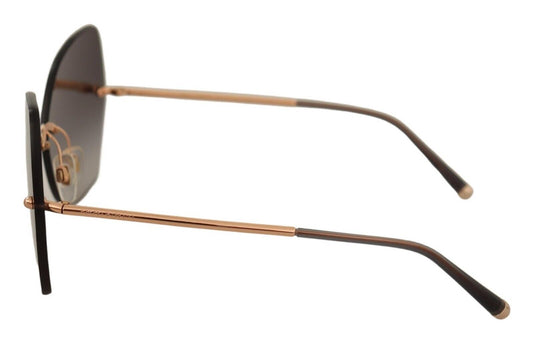 Elegant Gold-Tinted UV Protection Sunglasses