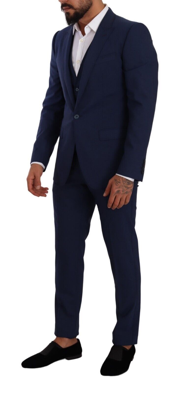 Elegant Slim Fit Wool Blend Three Piece Suit