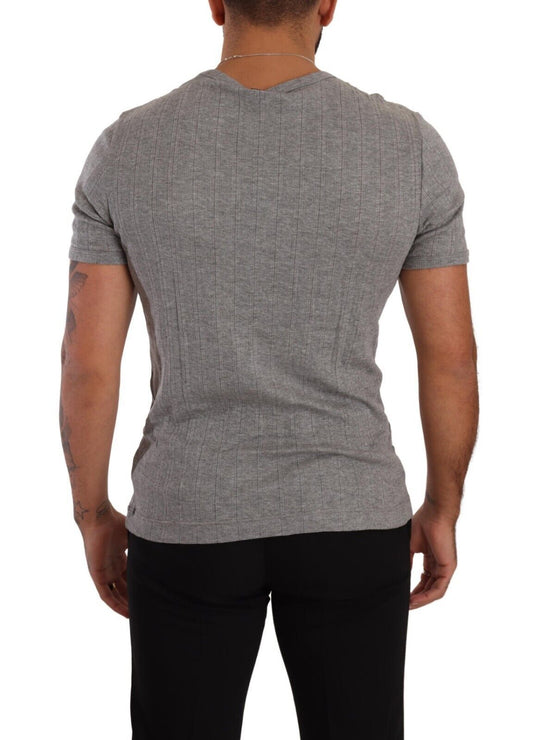 Light Gray Modal Deep V-neck T-shirt Underwear