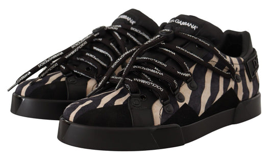 Zebra Suede Low Top Sneakers