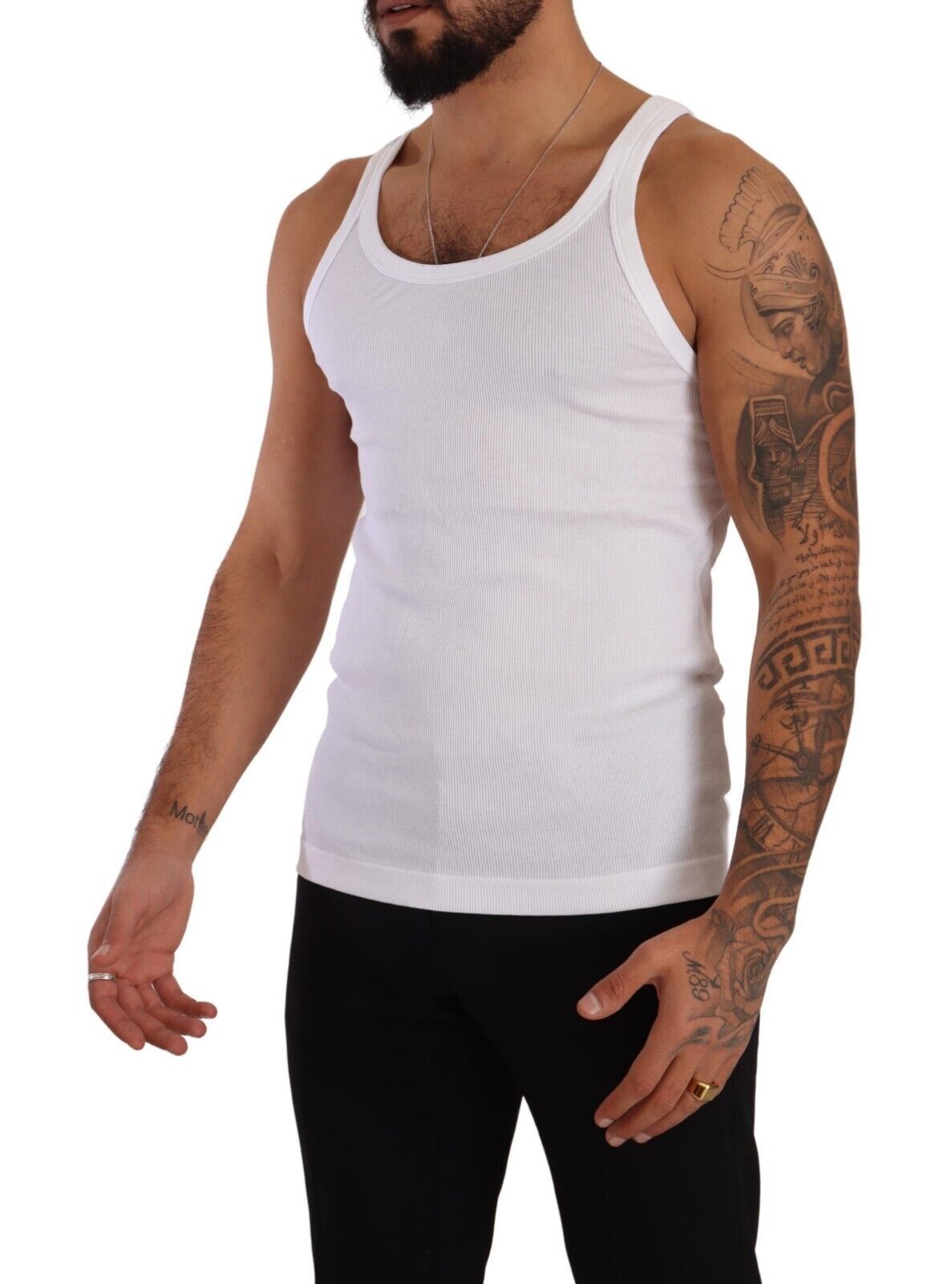 Elegant White Cotton Tank Top