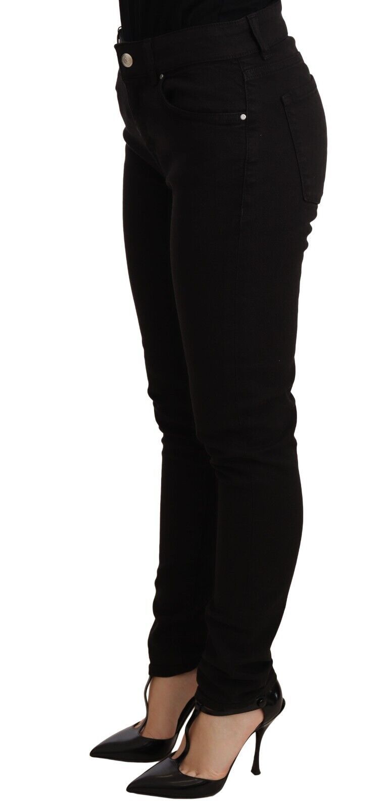 Elegant Slim-Fit Black Skinny Jeans