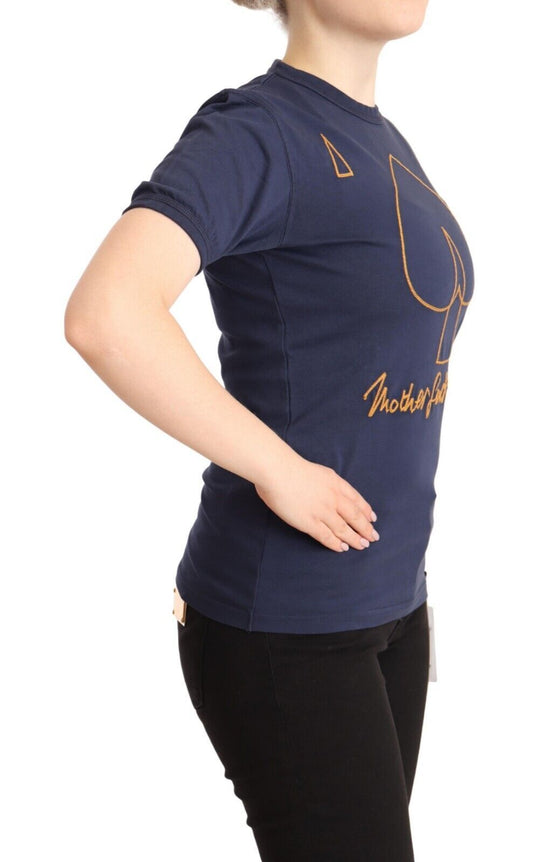 Navy Blue Cotton Crew Neck Tee