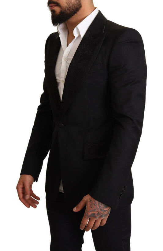 Elegant Black Slim Fit Blazer Jacket