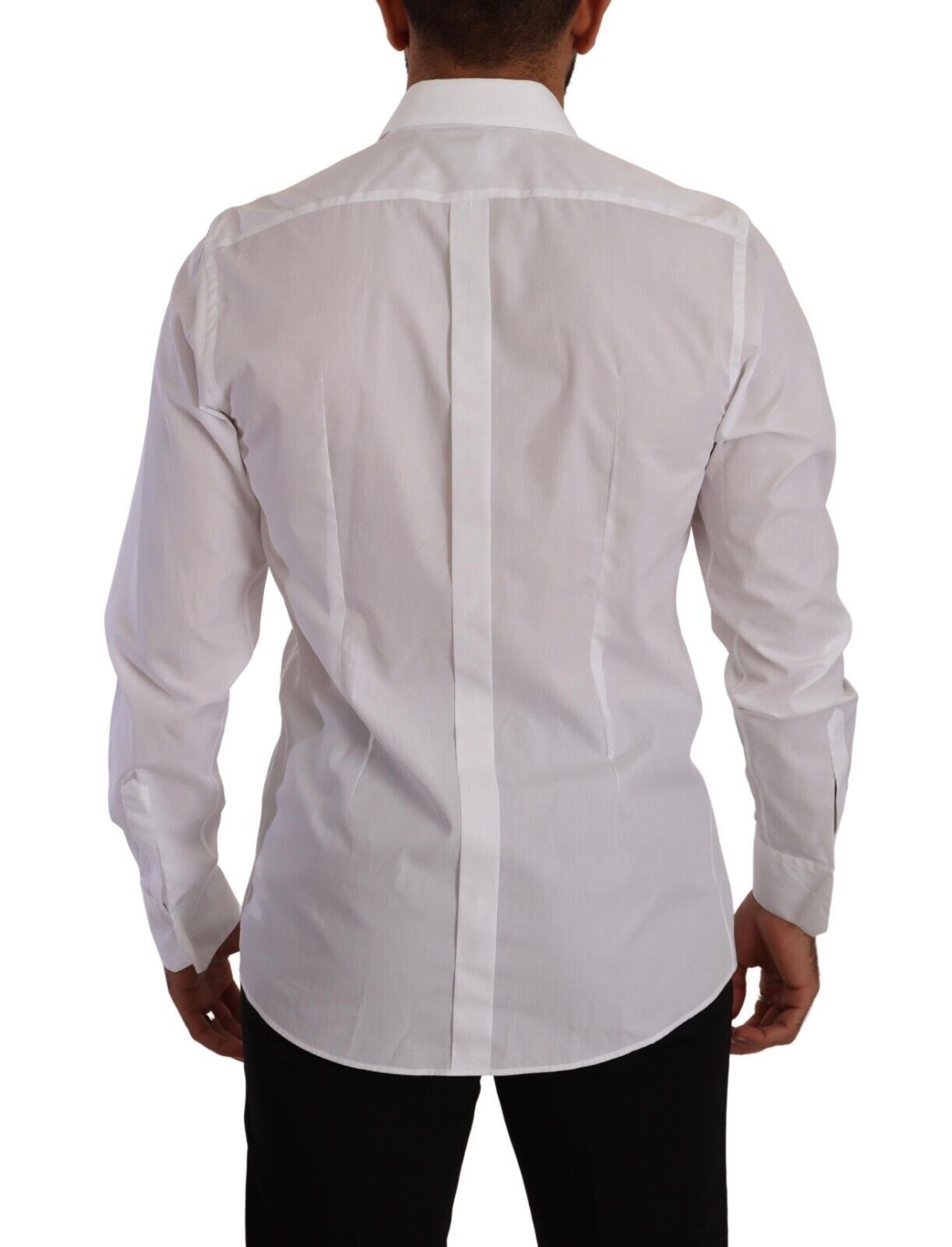 Elegant White Cotton Dress Shirt