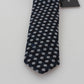 Elegant Blue Polka Dot Silk Neck Tie