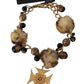 Elegant Gold Plated Crystal Charm Necklace