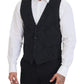 Elegant Black Martini Suit Jacket & Vest Ensemble