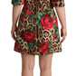 Chic Leopard Print Sequin Flora A-Line Dress