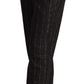 Elegant High-Waisted Striped Tapered Pants